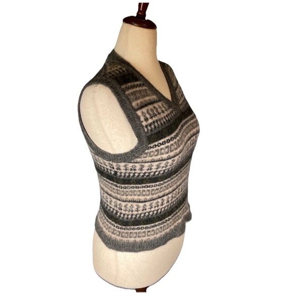 Vintage Spin Women’s Wool Vest Geometric Preppy 80s 90s Classic Size Medium - Picture 4 of 6